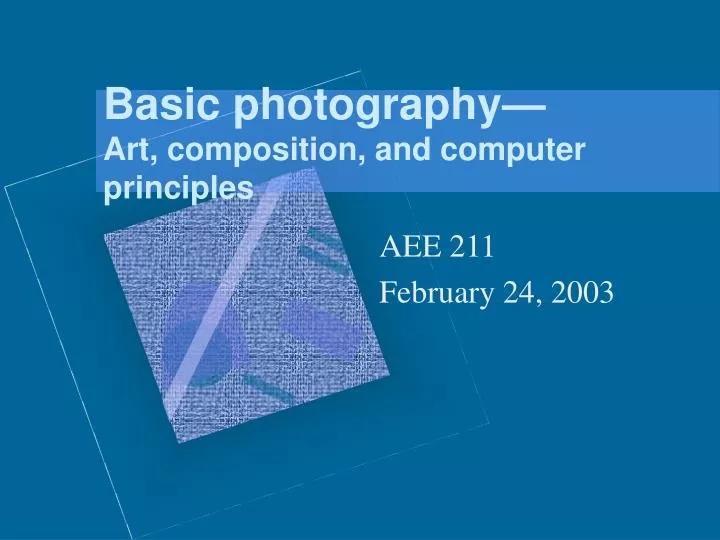 basic photography art composition and computer principles