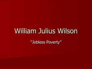 William Julius Wilson