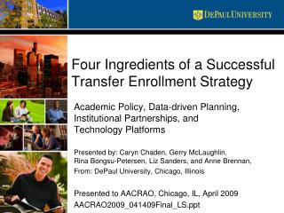 Four Ingredients of a Successful Transfer Enrollment Strategy