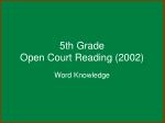 5th Grade Open Court Reading (2002) - slide 1