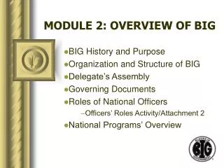 MODULE 2: OVERVIEW OF BIG