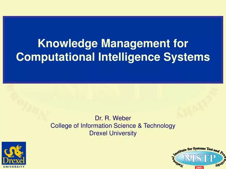 dr r weber college of information science technology drexel university