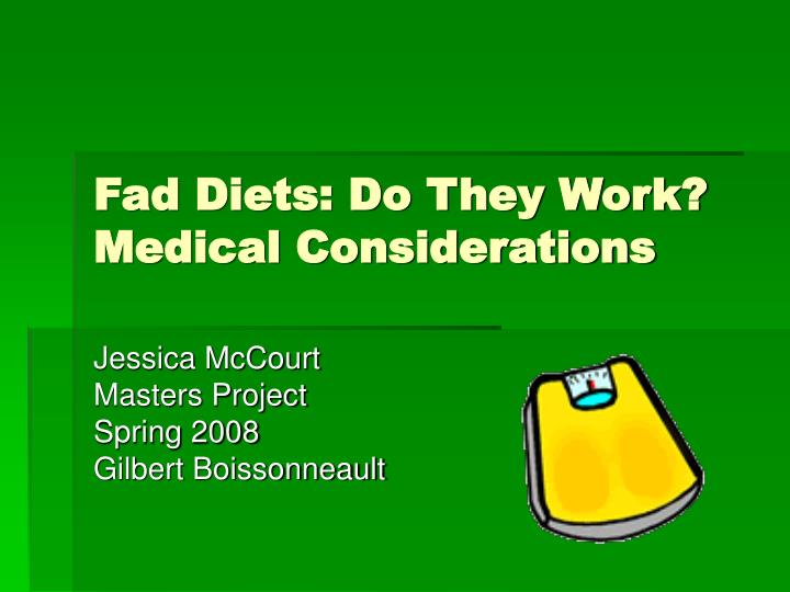 fad diets do they work medical considerations