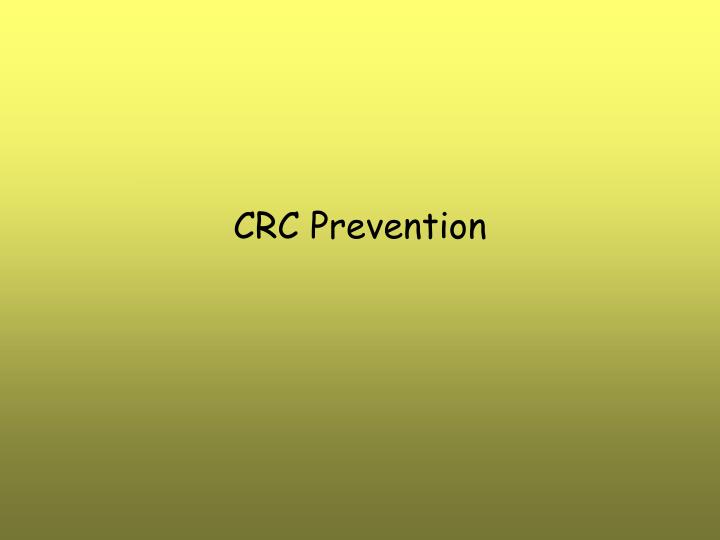 crc prevention