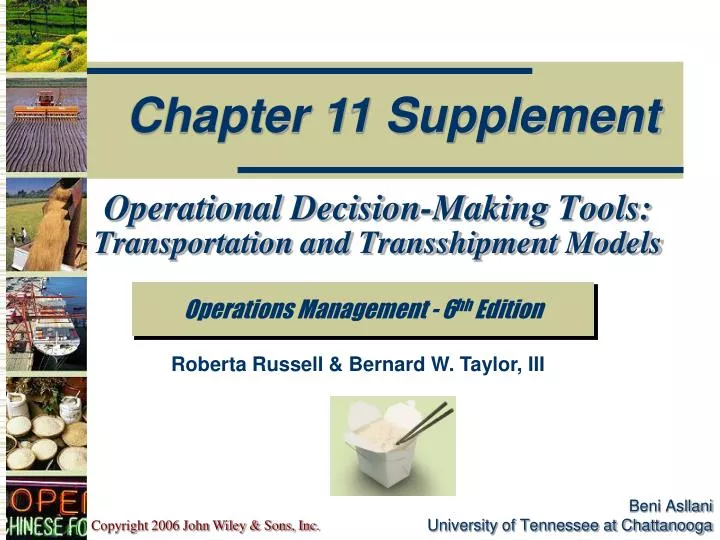 operational decision making tools transportation and transshipment models