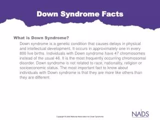 Down Syndrome Facts