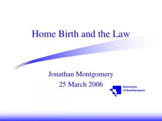 Home Birth and the Law