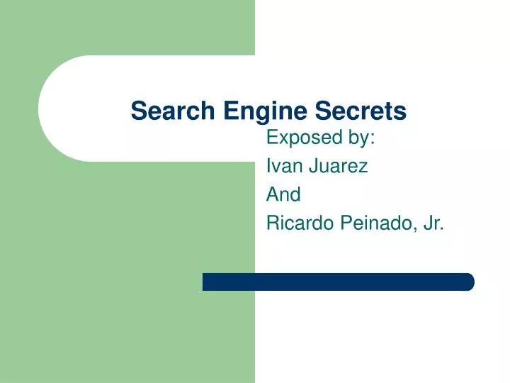 search engine secrets