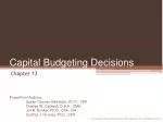 Capital Budgeting Decisions - slide 1