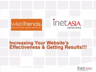 Increasing Your Website’s Effectiveness &amp; Getting Results!!!