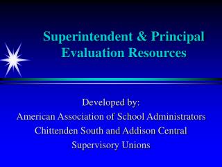 Superintendent &amp; Principal Evaluation Resources