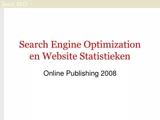 Search Engine Optimization en Website Statistieken