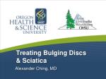 Treating Bulging Discs &amp; Sciatica - slide 1