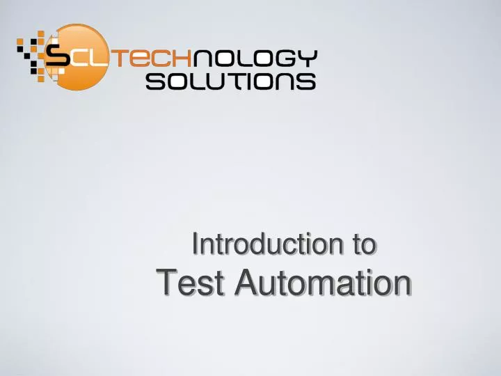 introduction to test automation