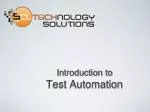 Test Automation PPT - slide 1