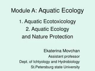 Module A: Aquatic Ecology