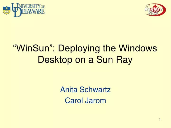 winsun deploying the windows desktop on a sun ray