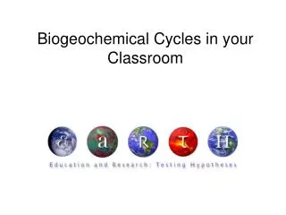Biogeochemical Cycles in your Classroom