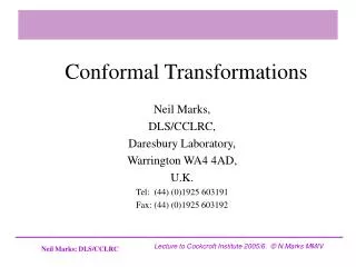 Conformal Transformations