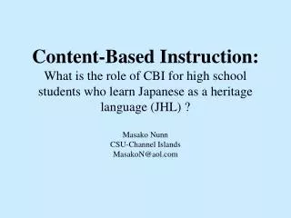 Heritage Language (HL) Learners