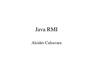 Java RMI