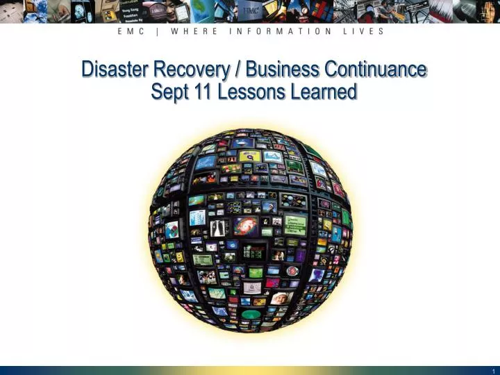 disaster recovery business continuance sept 11 lessons learned