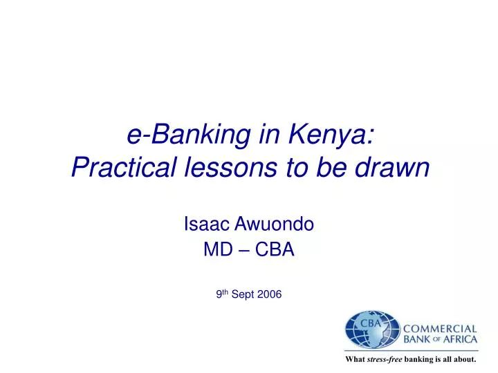 e banking in kenya practical lessons to be drawn