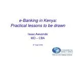 e-Banking in Kenya: Practical lessons to be drawn - slide 1