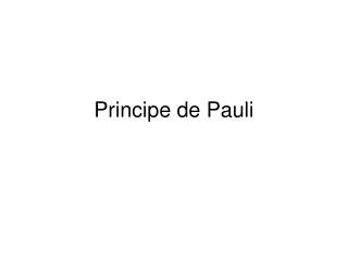 Principe de Pauli
