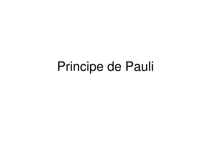 principe de pauli