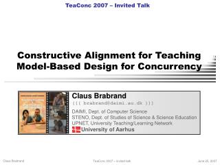 Constructive Alignment for Teaching Model-Based Design for Concurrency