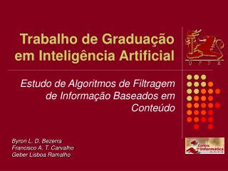 trabalho de gradua o em intelig ncia artificial