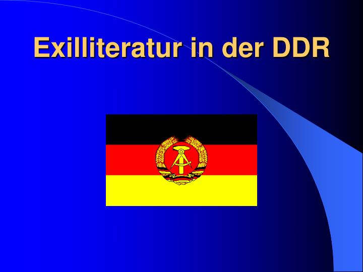 exilliteratur in der ddr