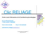 Clic RELIAGE - slide 1