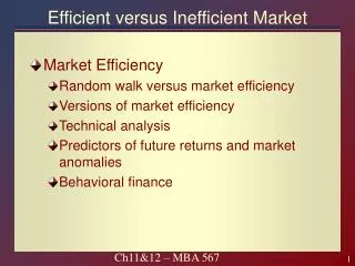 Efficient versus Inefficient Market