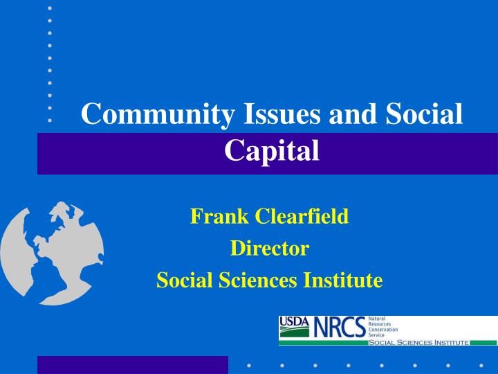 community issues and social capital