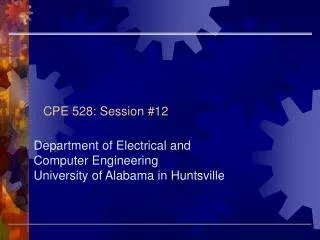 CPE 528: Session #12
