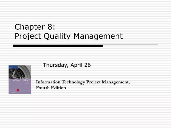 chapter 8 project quality management