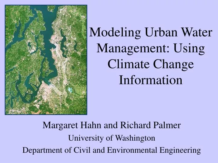 modeling urban water management using climate change information