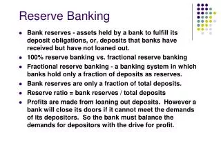 Reserve Banking