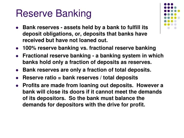 reserve banking
