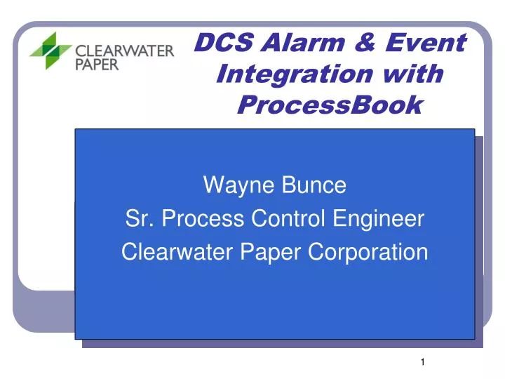 dcs alarm event integration with processbook