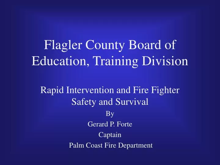 flagler county board of education training division