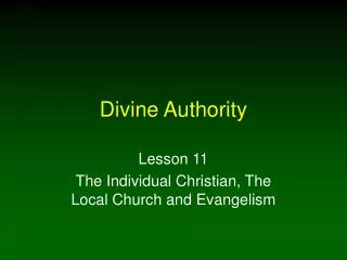 Divine Authority