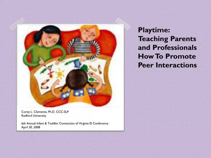 playtime teaching parents and professionals how to promote peer interactions