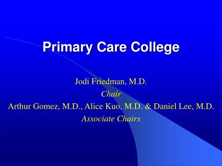 primary care college