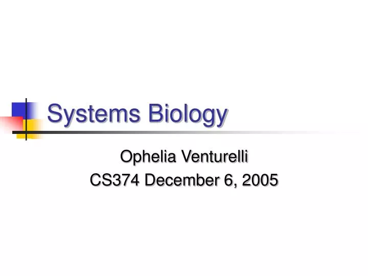 systems biology