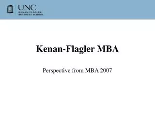 Kenan-Flagler MBA          