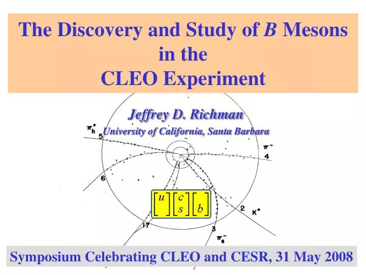 the discovery and study of b mesons in the cleo experiment