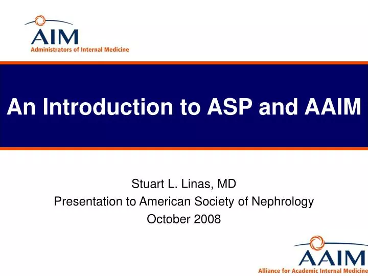 an introduction to asp and aaim